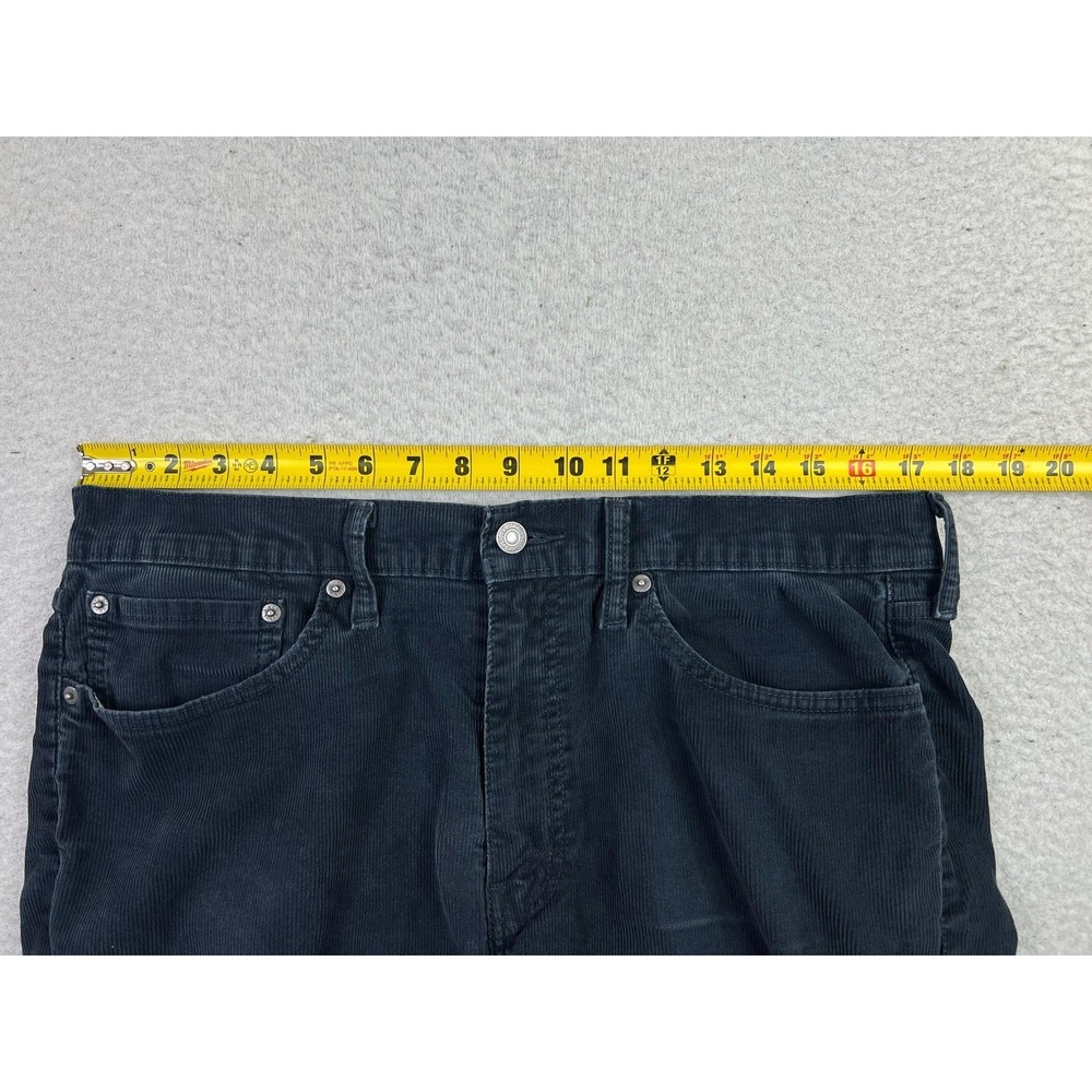 Levis 514 Mens 36x34 Black Corduroy Straight Leg Stretch Pants 00514-0090 - Picture 13 of 16